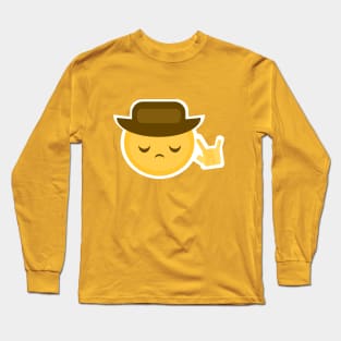 Sad Cowboy Emoji Long Sleeve T-Shirt